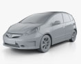 Honda Fit (GE) Twist with HQ interior 2014 3d model clay render