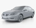 Honda Accord (Inspire) con interior 2013 Modelo 3D clay render
