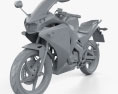 Honda CBR125R 2012 3d model clay render
