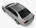 Honda Civic 2005 3D模型 顶视图