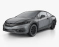 Honda Civic coupe 2017 3d model wire render
