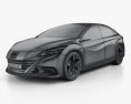 Honda B 2017 3D-Modell wire render