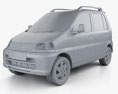 Honda Life 1998 Modèle 3d clay render