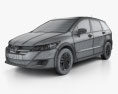 Honda Stream 2014 3Dモデル wire render