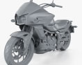 Honda CTX700 2012 3D-Modell clay render