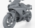 Honda CBR929RR 2000 3d model clay render