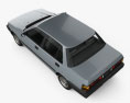 Honda Civic 轿车 1983 3D模型 顶视图