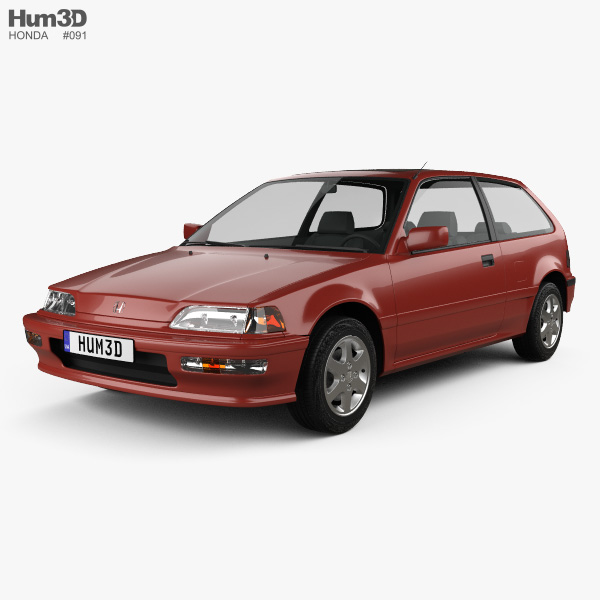 Honda Civic Fließheck 1987 3D-Modell