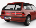 Honda Civic hatchback 1991 3d model