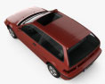 Honda Civic 해치백 1991 3D 모델  top view
