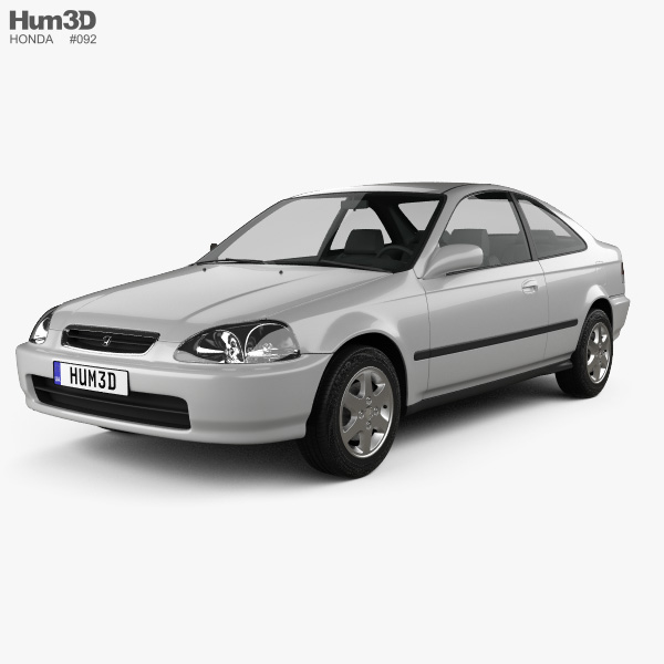 Honda Civic coupe 2000 3D model