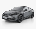 Honda Civic coupe Si 2017 3d model wire render