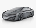 Honda FCEV 2017 3d model wire render