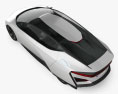 Honda FCEV 2017 3d model top view