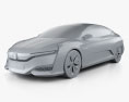 Honda FCV 2018 3d model clay render