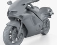 Honda NR 1992 3D模型 clay render