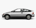 Honda Civic CRX 1991 3d model side view