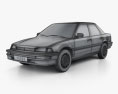 Honda Concerto (MA) Sedán 1988 Modelo 3D wire render