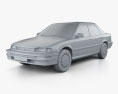 Honda Concerto (MA) sedan 1992 3D-Modell clay render