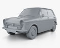 Honda N600 1970 3D модель clay render