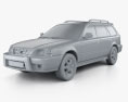 Honda Orthia (EL3) 1999 3D-Modell clay render