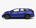 Honda Civic tourer 2018 3D模型 侧视图