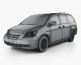 Honda Odyssey (US) 2007 3d model wire render