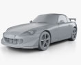 Honda S2000 CR 2008 3D-Modell clay render