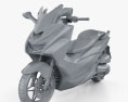Honda Forza 125 2015 3D 모델  clay render
