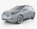 Honda HR-V EX-L con interior 2015 Modelo 3D clay render