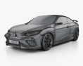 Honda Civic クーペ 概念 2015 3Dモデル wire render