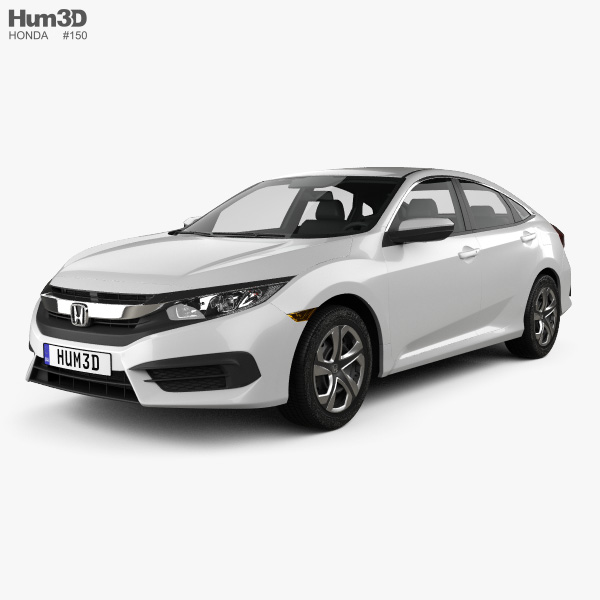 Honda Civic LX 2019 3D 모델 