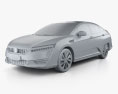 Honda FCX Clarity 2016 3D-Modell clay render