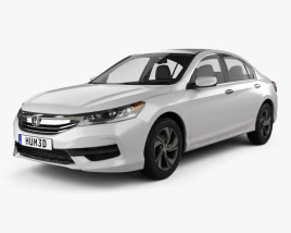 Honda Accord LX with HQ interior 2019 3D model