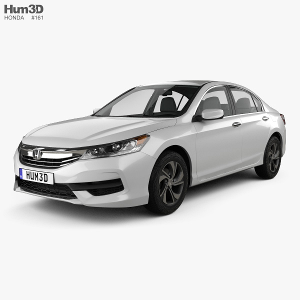 Honda Accord LX con interni 2016 Modello 3D