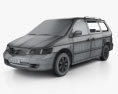 Honda Odyssey 2003 3D-Modell wire render