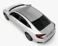 Honda Civic LX mit Innenraum 2016 3D-Modell Draufsicht