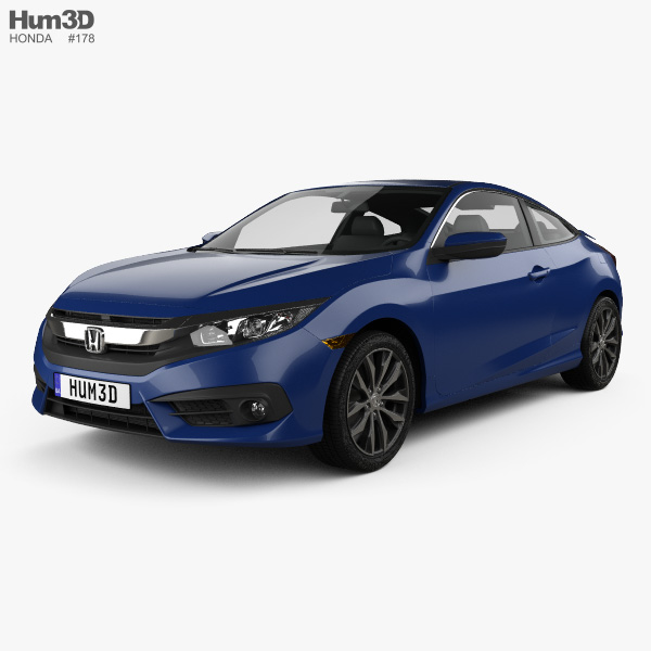 Honda Civic 쿠페 2019 3D 모델 