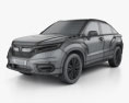 Honda Avancier з детальним інтер'єром 2019 3D модель wire render