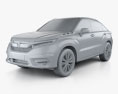 Honda Avancier з детальним інтер'єром 2019 3D модель clay render