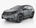 Honda CR-V Touring з детальним інтер'єром 2020 3D модель wire render