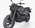 Honda NC700S 2014 3d model wire render