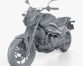 Honda NC700S 2014 3d model clay render