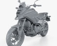 Honda NC750X 2016 3d model clay render