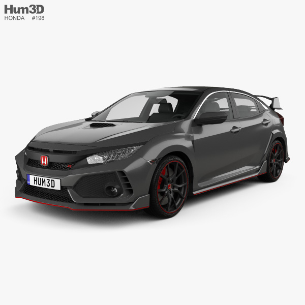Honda Civic Type R Prototyp 5-Türer Fließheck 2016 3D-Modell