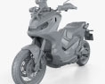 Honda X-ADV 2017 3d model clay render