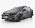 Honda Civic Sport hatchback 2019 3d model wire render