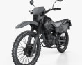 Honda XR230 with HQ dashboard 2011 3D模型 wire render