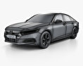 Honda Accord Touring US-spec 轿车 2018 3D模型 wire render