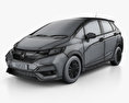 Honda Fit hybrid S JP-spec 2018 3d model wire render
